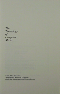 Technology of Computer Music