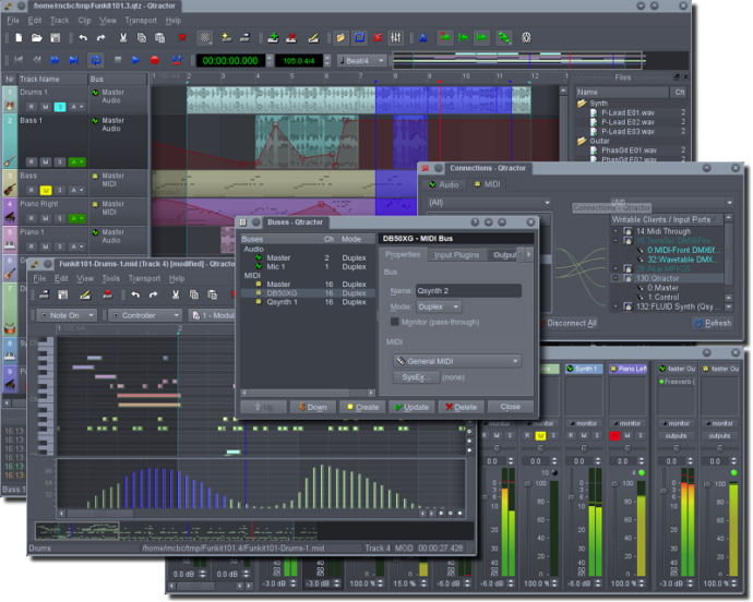 Il sequencer audio/midi Qtractor