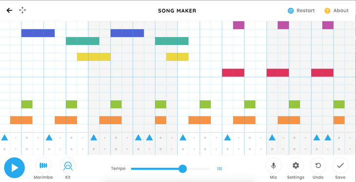 Song Maker di Chrome Music Lab