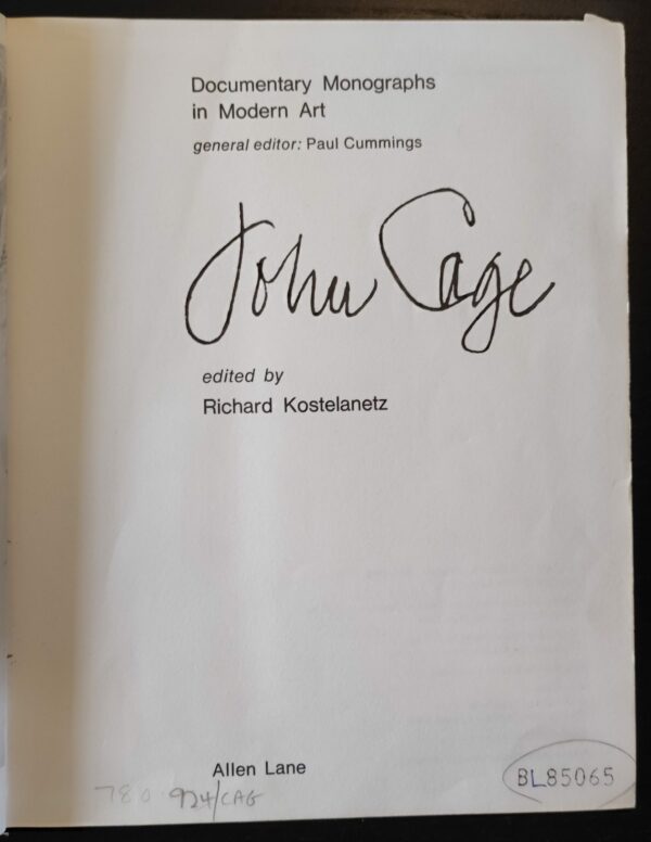 Richard Kostelanetz - John Cage