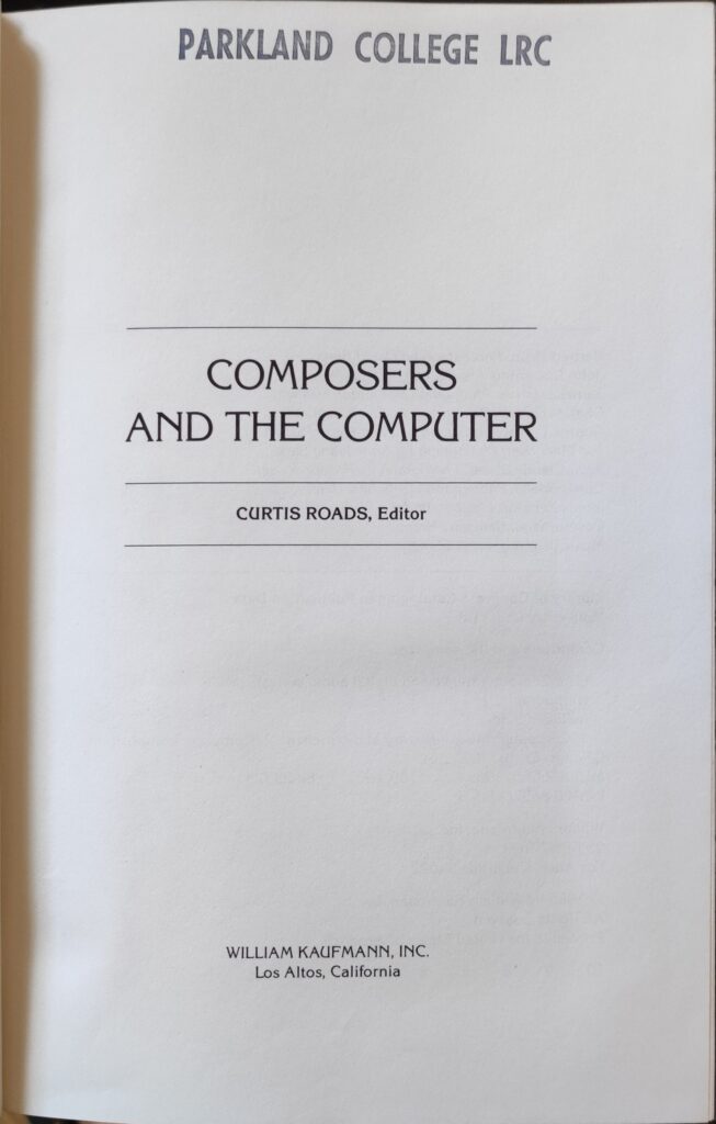Composers and the Computer