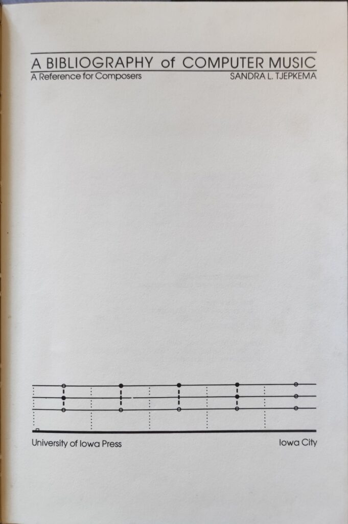 A bibliography of Computer Music: a reference for composers