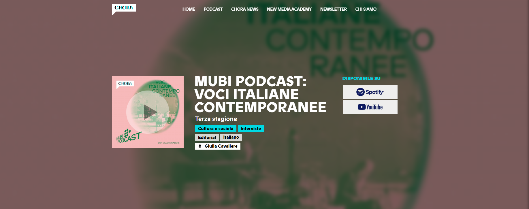 Voci italiane contemporanee: terza stagione dedicata alla musica
