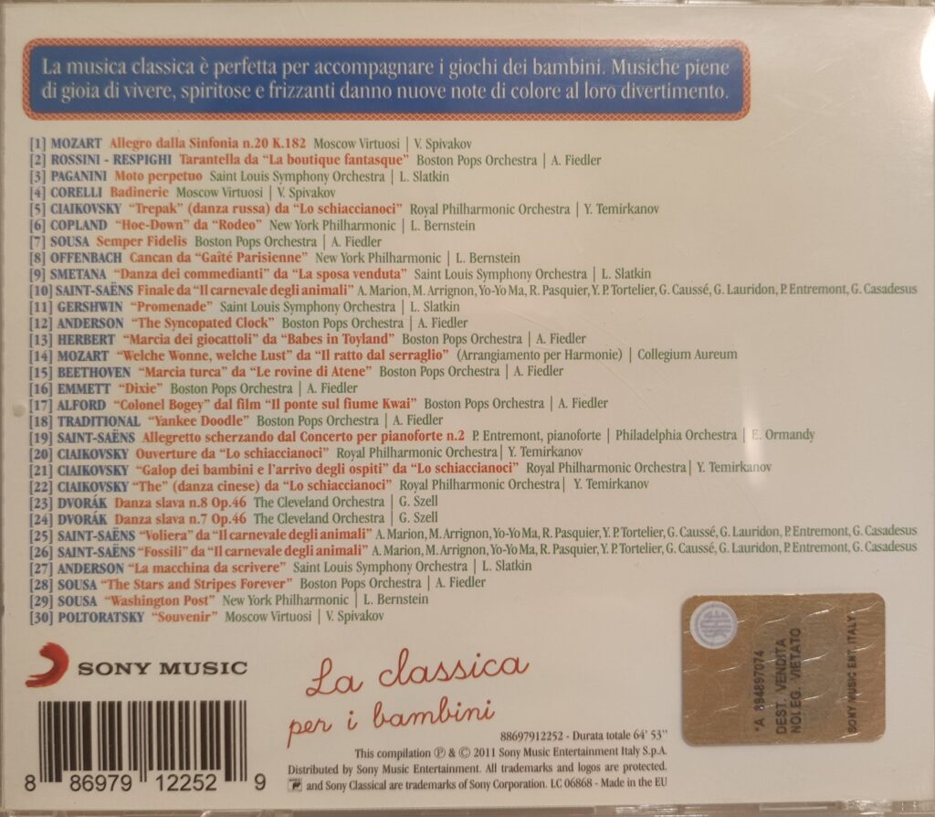 La musica classica per i bambini