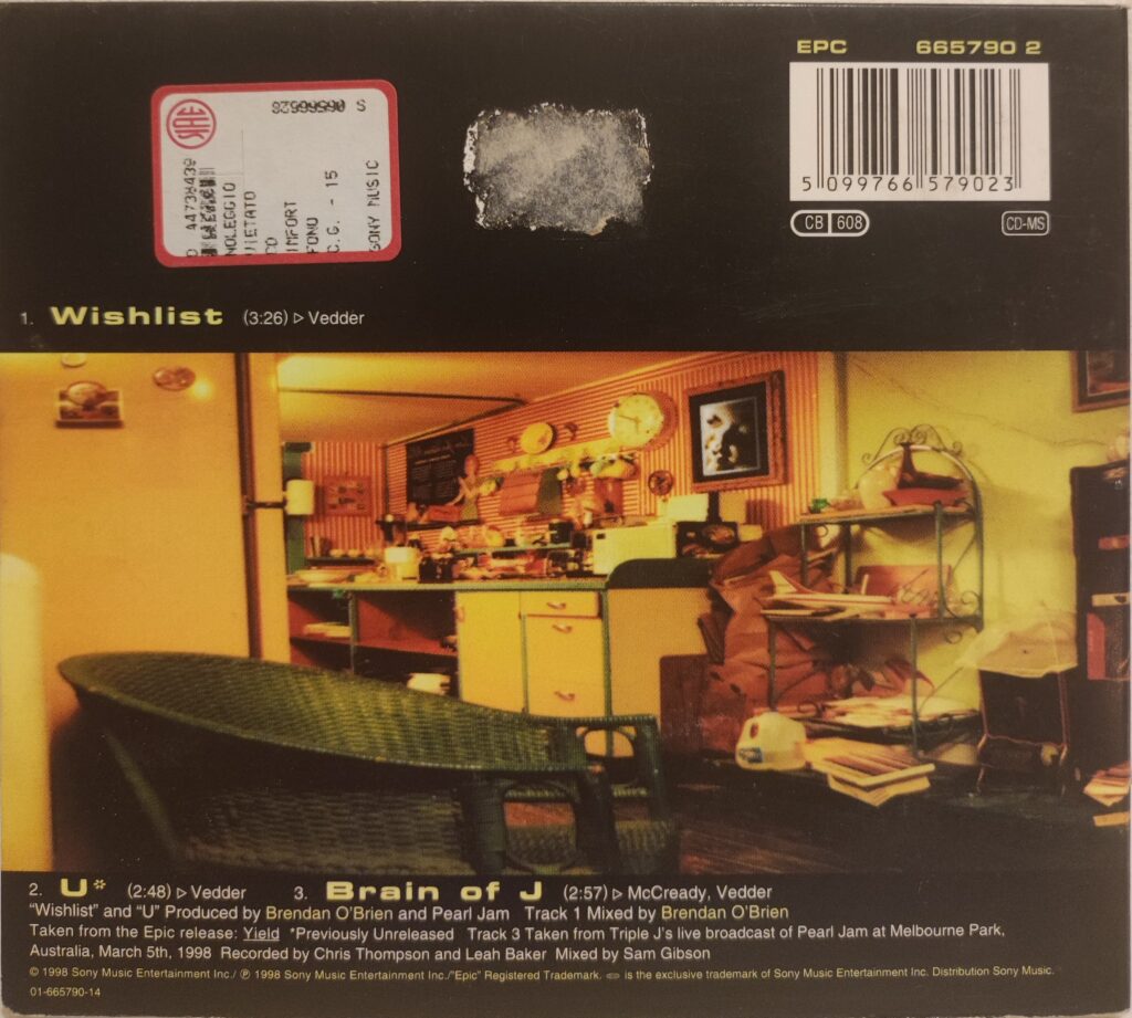 Pearl Jam: Wishlist, U, Brain of J