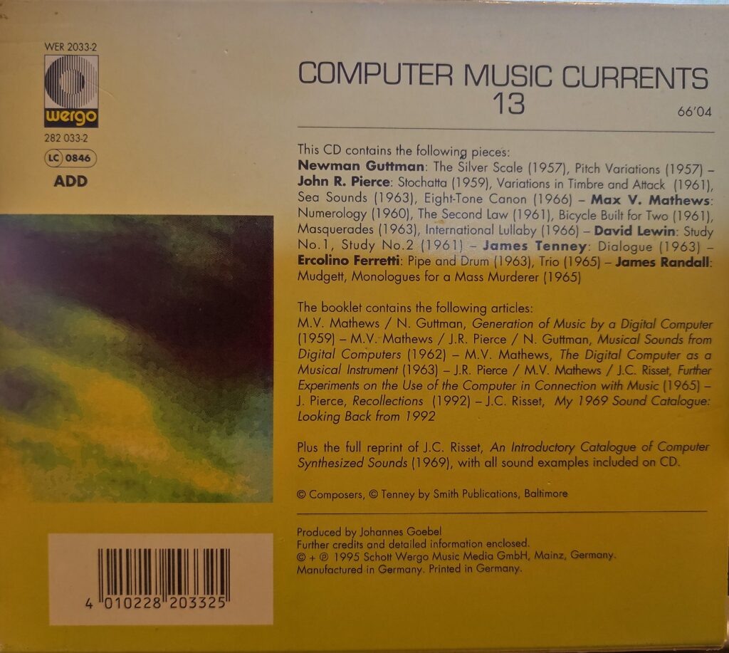The Historical CD of Digital Sound Synthesis