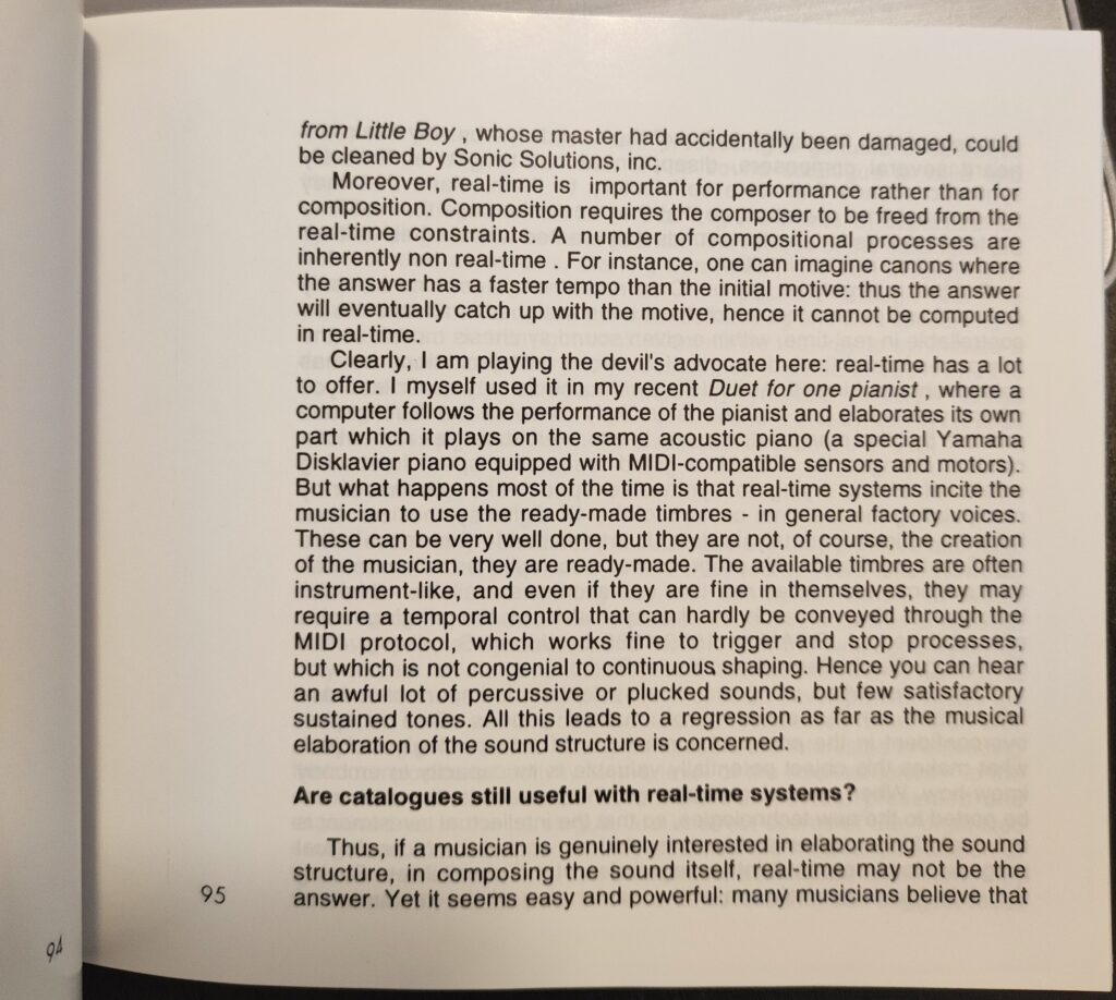 The Historical CD of Digital Sound Synthesis