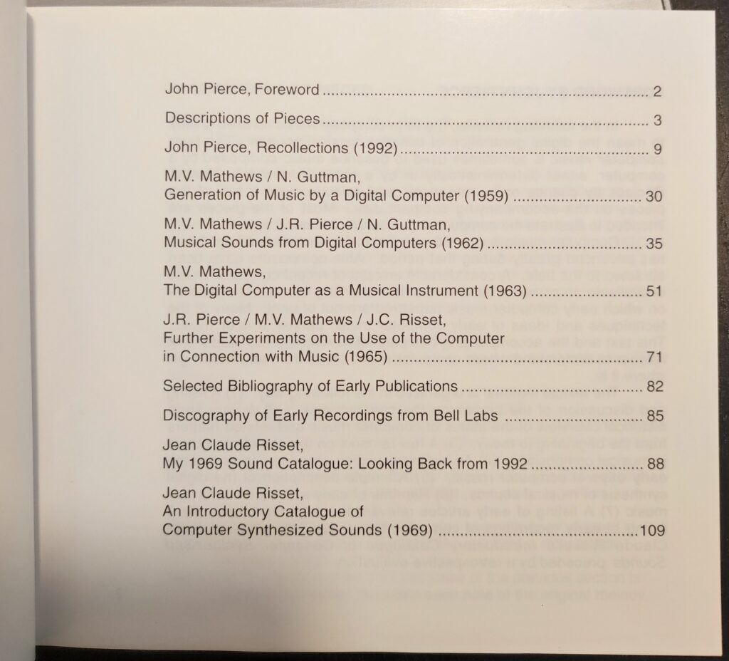 The Historical CD of Digital Sound Synthesis