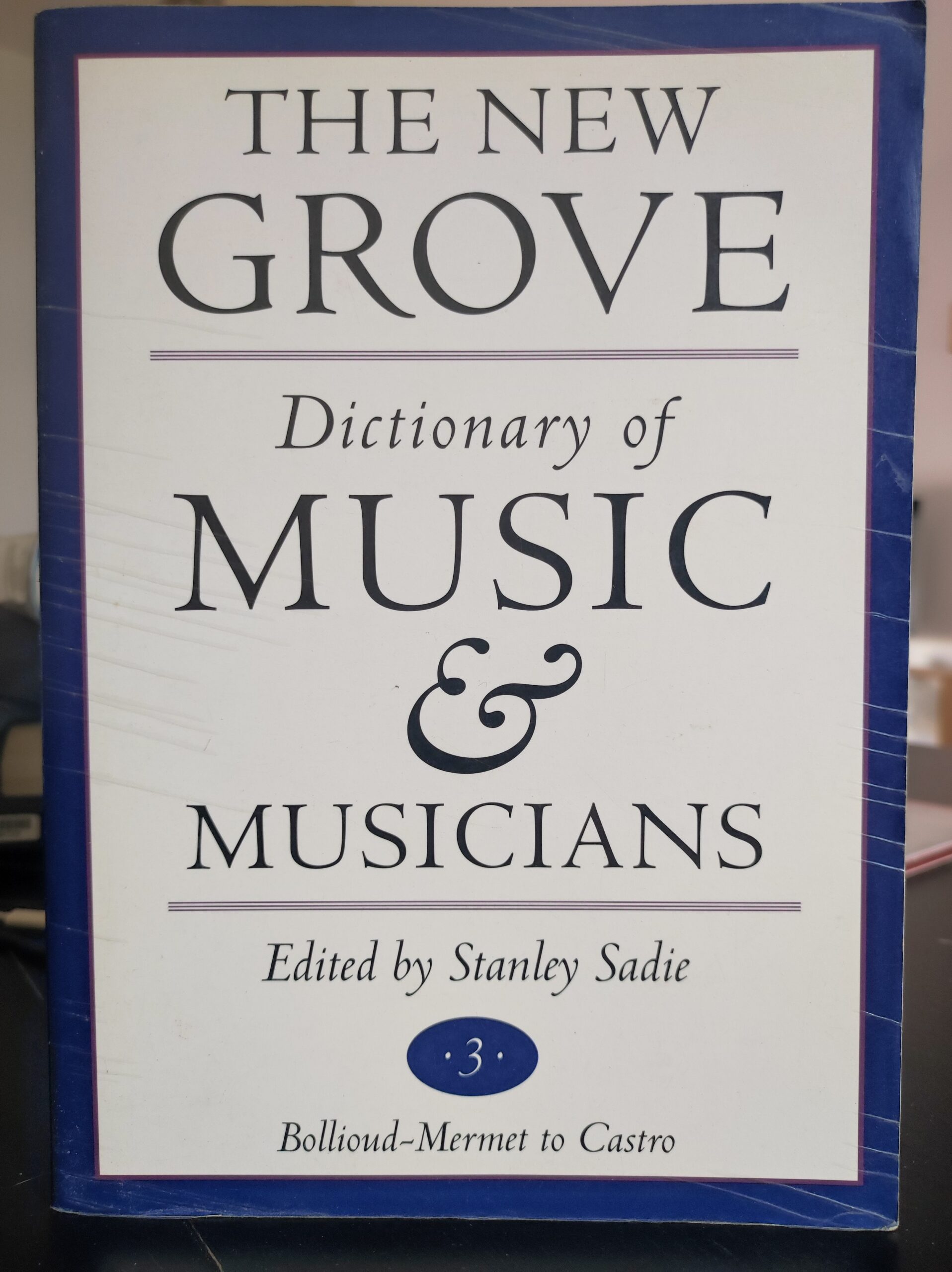 Aa Vv – The New Grove Dictionary of Music and Musicians, Vol. 3 Bollioud to Castro